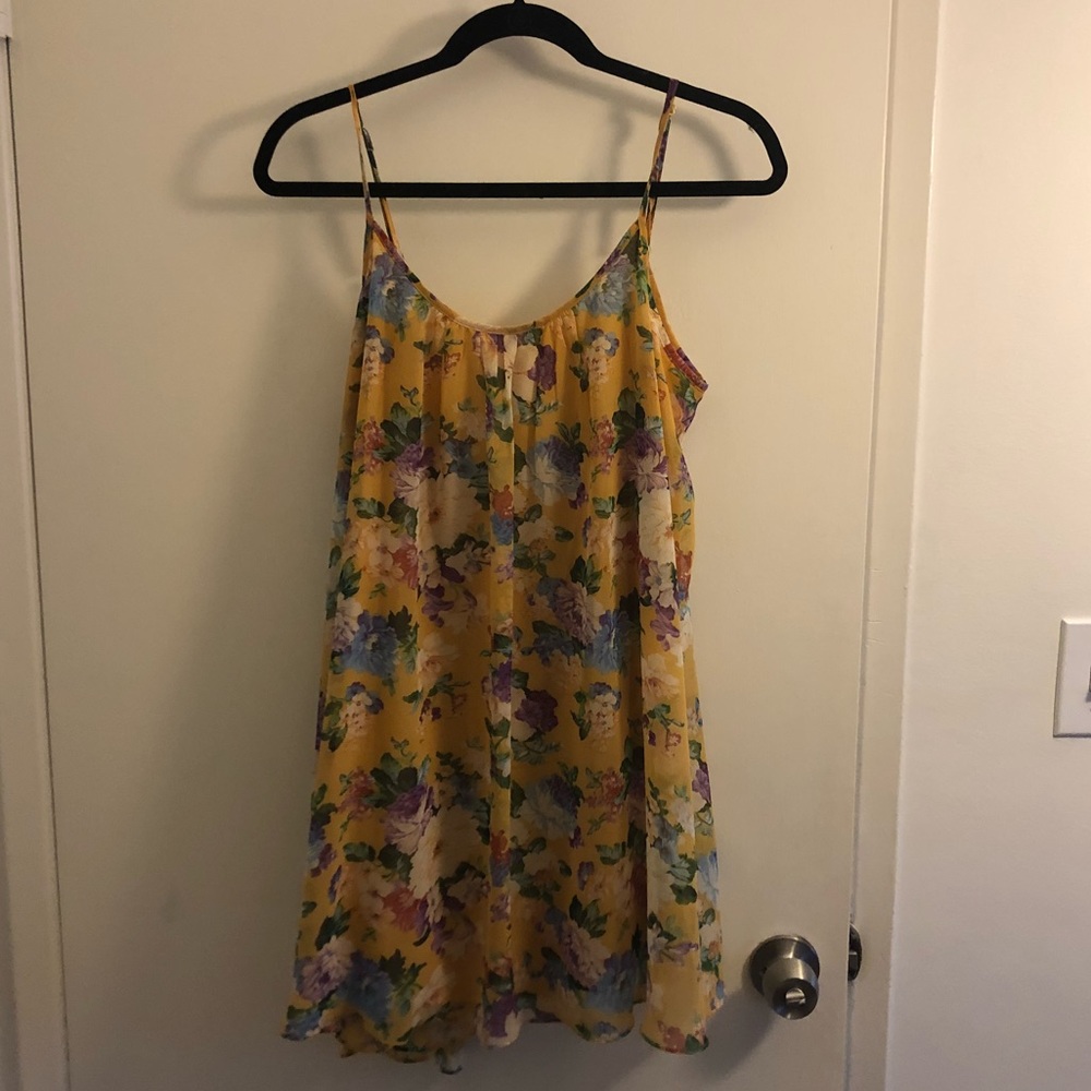 Yellow floral dress